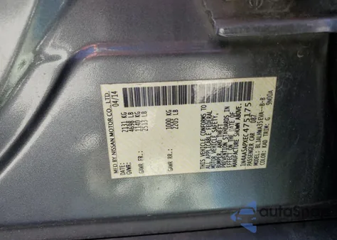 2014 Nissan Maxima S from USA, damaged, VIN 1N4AA5APXEC475175